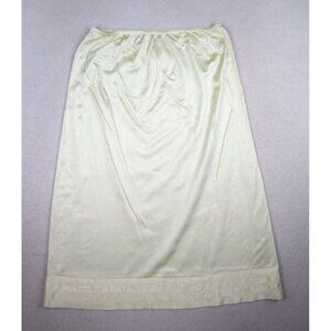 VINTAGE WOMEN'S IVORY CREAM HALF SLIP - SKIRT SLIP - SIZE M